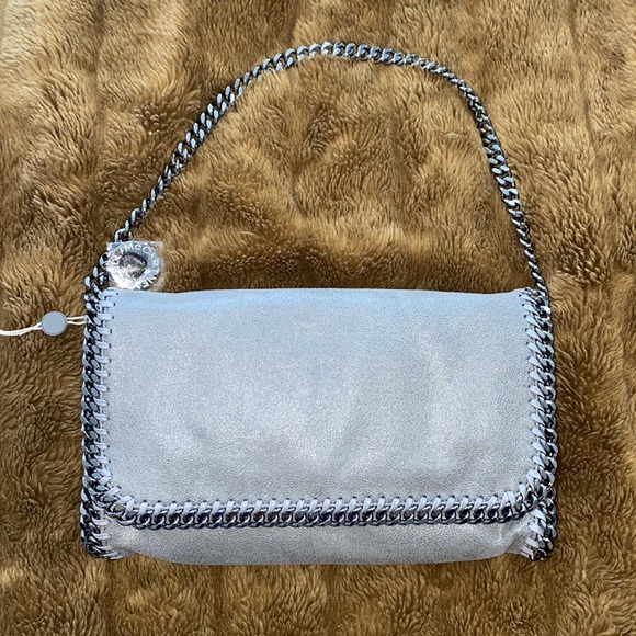 Stella McCartney Falabella Clutch Handbag Shaggy Dear Gray - Picture 4 of 16